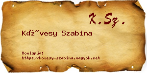 Kövesy Szabina névjegykártya